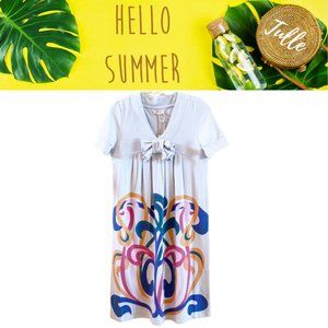 Tulle Gray Baby Doll Dress with Bow